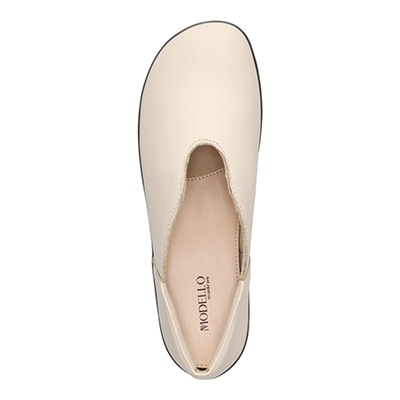 モデロ MODELLO  Vカット 日本人の足型にフィットする ソフトオブリーク カジュアルシューズ DML7103 IVORY 23.0