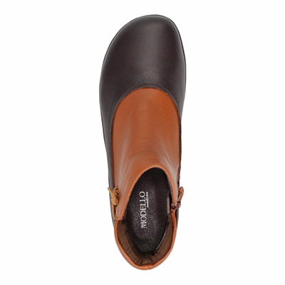 モデロ MODELLO やわらかな履き心地♪カジュアルスタイルにおすすめ！シューレースがアクセント♪オブリークタイプのショートブーツ DML7117 CAMEL/C 23.0