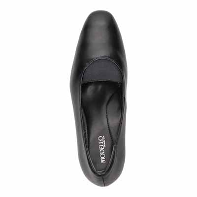 【撥水仕様】 ボロネーゼ製法で履き心地抜群♪ラウンドトゥベーシックパンプス　DML7124A BLACK 23.0