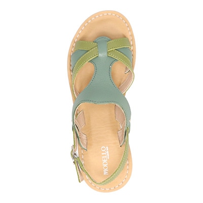 モデロ MODELLO クリーンナチュラル サンダル　DML7128 GREEN/C M　(23.0～23.5)