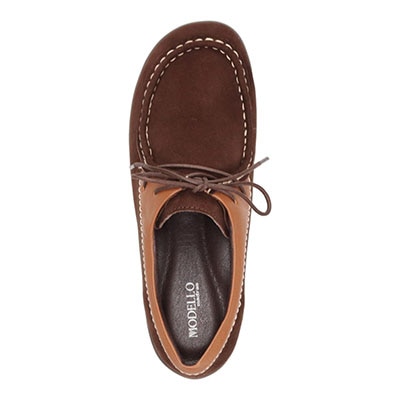 MODELLO 日本人の足型にフィットするオブリ―クタイプ カジュアルレースアップシューズ　DML7129 BLACK/C 23.0