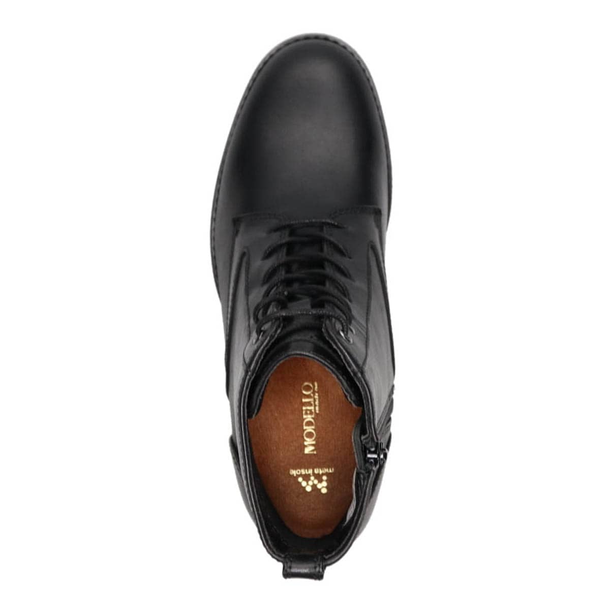 モデロ MODELLO 特許 metaインソール搭載 3.5cm 万能レースアップブーツ DML7151MT BLACK 23.0