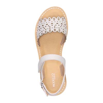 モデロ MODELLO カットワークサンダル　DML7155 GRAY M　(23.0～23.5)