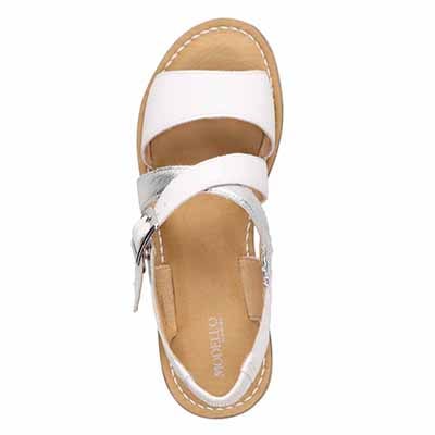 モデロ MODELLO 　ナチュラルレザーフットベットサンダル　DML7156 SILVER/C M　(23.0～23.5)