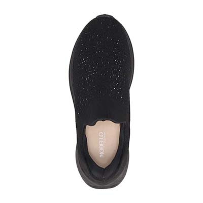 【撥水仕様】モデロ MODELLO ニットスリッポンスニーカー　DML8806 BLACK/BLACK 23.0