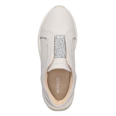 【撥水仕様】モデロ MODELLO スリッポンスニーカー　DML8807 WHITE 23.0