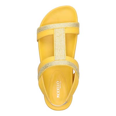 モデロ MODELLO フットベッドミッドソールサンダル　DML8808 YELLOW M（23～23.5）