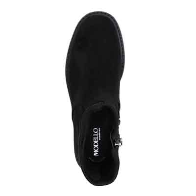 【撥水仕様】モデロ MODELLO 「Recovery Shiatsu Insole」搭載で指圧効果により血行をよくする。3.5cmヒール タンクソールミドルブーツ DML8820R BLACK-SILKY 23.0