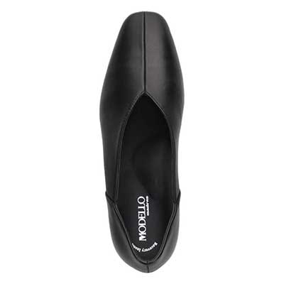 モデロ MODELLO 「リカバリーインソール」搭載で指圧効果により血行を115％促進。Recoveryスクエアパンプス　DML8827R BLACK 23.0