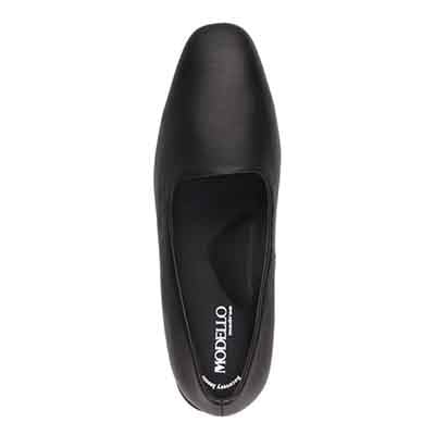 モデロ MODELLO 「Recovery Shiatsu Insole」搭載で指圧効果により血行をよくする。快適な履き心地のスクエアシューズ DML8829R BLACK 23.0