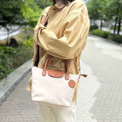 モデロ MODELLO　【王道キレイめ】2WAY高機能デイリーナイロントートバッグ　DMLB401 L-BEIGE FREE