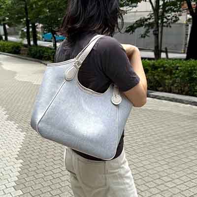モデロ MODELLO　大人女性のためのエレガント キャンバストートバッグ　DMLB501 GRAY FREE