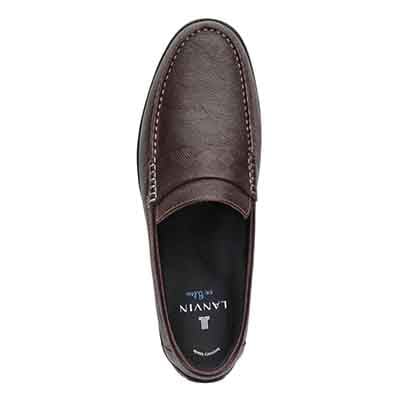 ランバンオンブルー LANVIN en Bleu 「Recovery Shiatsu Insole」搭載で指圧効果により血行をよくする。レザーカジュアルローファー　EB5000XR D-BROWN 25.0
