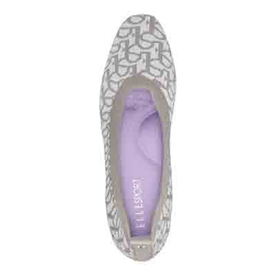 エル スポーツ ELLESPORT ソフトスクエアニットバレーシューズ　ESP10685 GRAY-PR 23.0