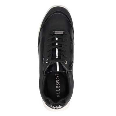 【撥水仕様】エル スポーツ ELLE SPORT 防水・防滑スニーカー　ESP12587V BLACK 23.0