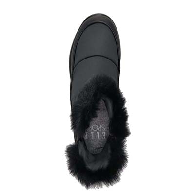 【防水仕様】エル スポーツ ELLESPORT BLACK LABELシリーズ　ファー付きブーツ　ESP12589 BLACK 23.0