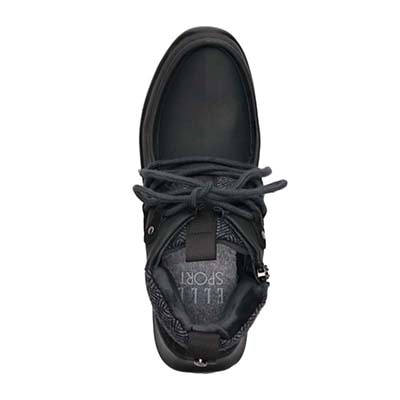 【4cm4時間防水設計】エル スポーツ ELLESPORT BLACK LABELシリーズ　レースアップカジュアルブーツ　ESP12590 Black2 23.0