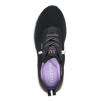 エル スポーツ ELLESPORT ニットスニーカー　ESP12593 BLACK 23