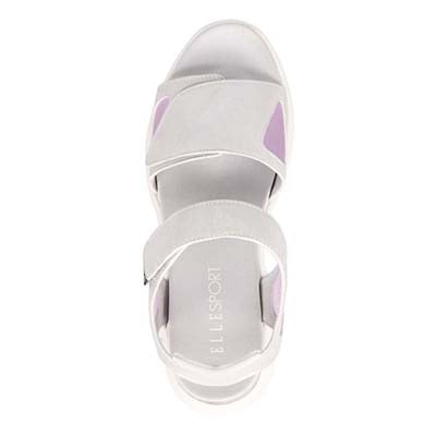 エル スポーツ ELLESPORT ベルクロサンダル　ESP12597 SILVER 23.0