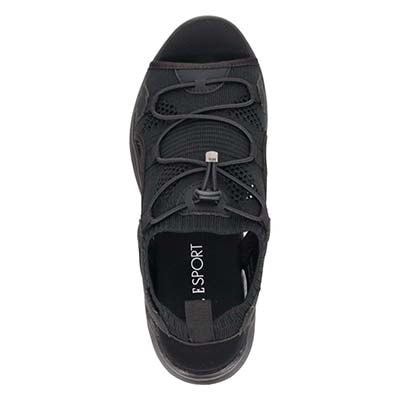 エル スポーツ ELLESPORT メッシュデザインニットサンダル　ESP12598 BLACK 23.0