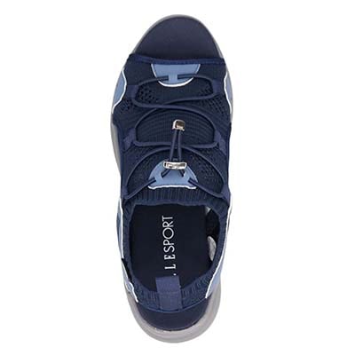 エル スポーツ ELLESPORT メッシュデザインニットサンダル　ESP12598 NAVY 23.0