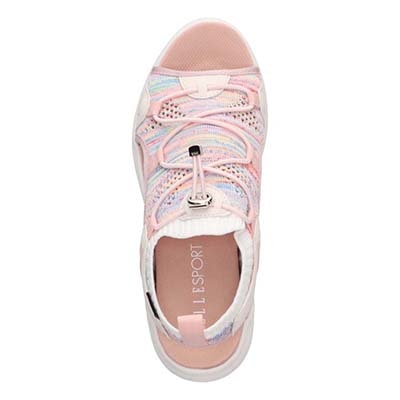 エル スポーツ ELLESPORT メッシュデザインニットサンダル　ESP12598 RED-MULTI 23.0