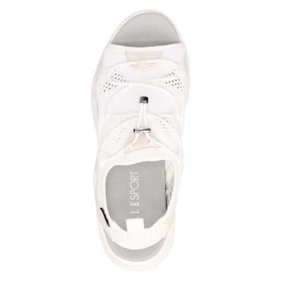エル スポーツ ELLESPORT メッシュデザインニットサンダル　ESP12598 WHITE 23.0