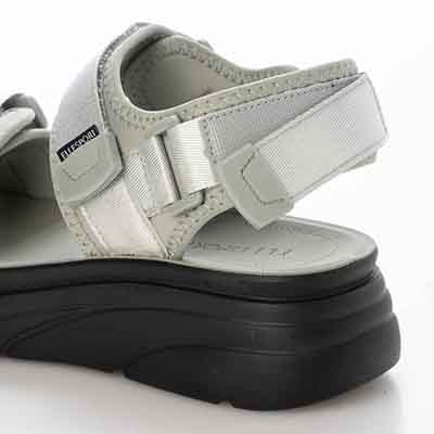 エル スポーツ ELLESPORT 　2本ベルト厚底スポーツサンダル　ESP12607 SILVER M（23～23.5ｃｍ）