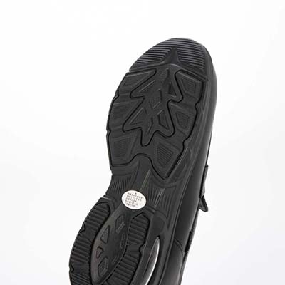 【4cm4時間防水設計】エル スポーツ ELLESPORT クイックフィットスニーカーソールローファー ESP12612 BLACK 23.0