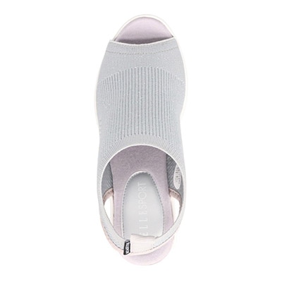 エル スポーツ ELLESPORT キラキラ ラメ入りウェッジサンダル  ESP12736 GRAY 23.0