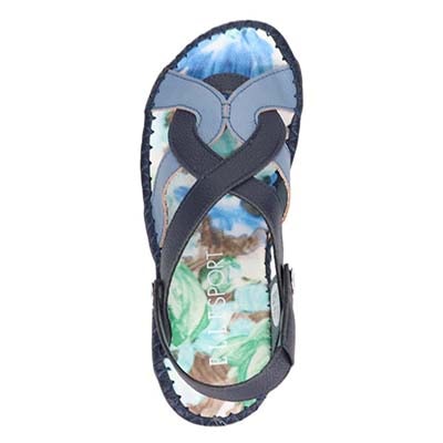 エル スポーツ ELLESPORT 2WAYウェッジサンダル　ESP12738 NAVY/BLUE 23.0