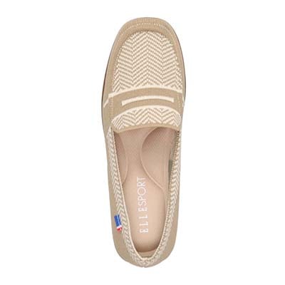 エル スポーツ ELLESPORT ニットドライビングシューズ　ESP14506 BEIGE M　(23.0～23.5)