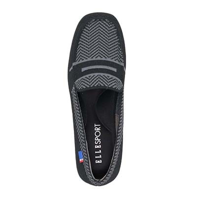 エル スポーツ ELLESPORT ニットドライビングシューズ　ESP14506 BLACK M　(23.0～23.5)