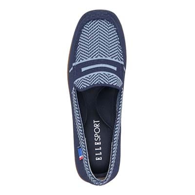 エル スポーツ ELLESPORT ニットドライビングシューズ　ESP14506 NAVY M　(23.0～23.5)