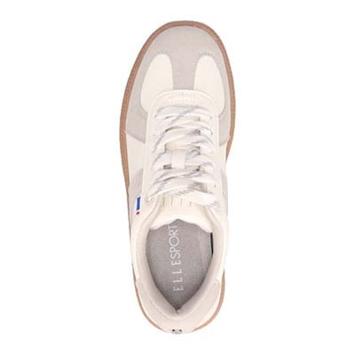 エル スポーツ ELLESPORT ジャーマントレーナースニーカー　ESP14508 WHITE 23.0