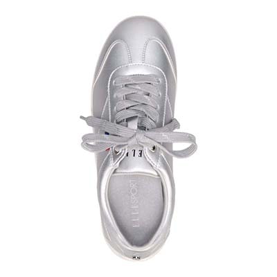 エル スポーツ ELLESPORT ドライビングレースアップスニーカー SILVER 23.0