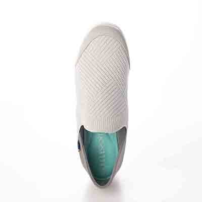 エル スポーツ ELLESPORT ニット編みウェッジスリッポンシューズ  ESP14704 BEIGE 23.0