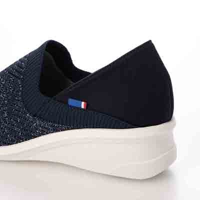 エル スポーツ ELLESPORT ニット編みウェッジスリッポンシューズ  ESP14704 BEIGE 23.0