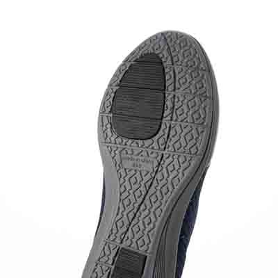 エル スポーツ ELLESPORT ニット編みウェッジレースアップシューズ  ESP14706 NAVY 23.0