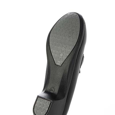 エル スポーツ ELLESPORT  ウェッジヒールで歩きやすい♪足馴染み抜群のソフトストレッチ素材  ビットローファー　ESP14710 BLACK 23.0