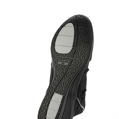 エル スポーツ ELLESPORT  軽くて歩きやすい、スエード調素材のエレガントな一足  軽量ウェッジショートブーツ　ESP14711 BLACK-SILKY 23.0