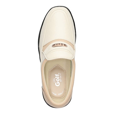 シティ ゴルフ City Golf 【撥水仕上げ】日常の歩行をより快適に シティゴルフ定番4Eラストシリーズ スリッポンシューズ GF8502 IVORY/BEIGE 25.0