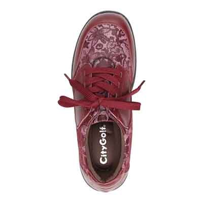 シティ ゴルフ City Golf  すっと履けるワンタッチレースアップシューズ  GFL1525 WINE-PR 23.0