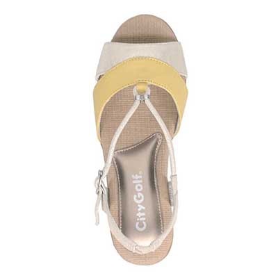 シティ ゴルフ City Golf やわらか♪歩ける相棒のベーシックなデザインのウェッジサンダル GFL20100 YELLOW M　(23.0～23.5)