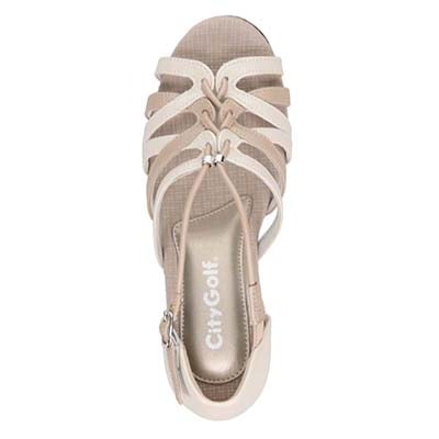 シティ ゴルフ City Golf カカト付きウェッジサンダル GFL20101 WHITE M　(23.0～23.5)