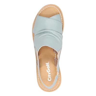 シティ ゴルフ City Golf アウトステッチ製法 ウェッジサマーサンダル GFL20103 BLACK M　(23.0～23.5)