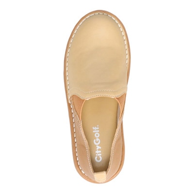 シティゴルフ Ｃｉｔｙ　Ｇｏｌｆ ゆったり足入れアウトステッチ製法のカジュアルシューズ　GFL20116 CAMEL/C 23.0