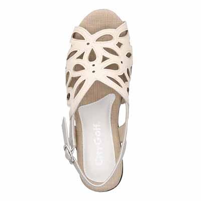 シティ ゴルフ City Golf  抜け感の甲デザインがきれいなサンダル　GFL20134 IVORY M　(23.0～23.5)