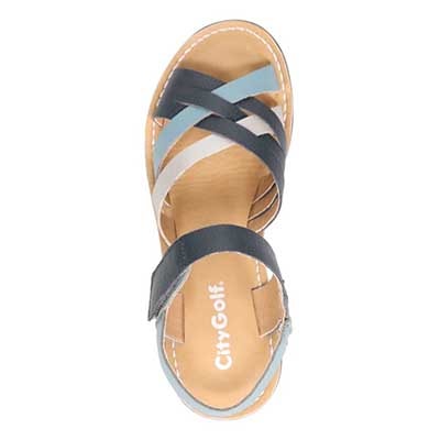 シティ ゴルフ City Golf  アウトステッチサンダル　GFL20135 BLUE M　(23.0～23.5)