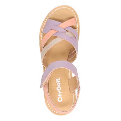 シティ ゴルフ City Golf  アウトステッチサンダル　GFL20135 LAVENDER M　(23.0～23.5)